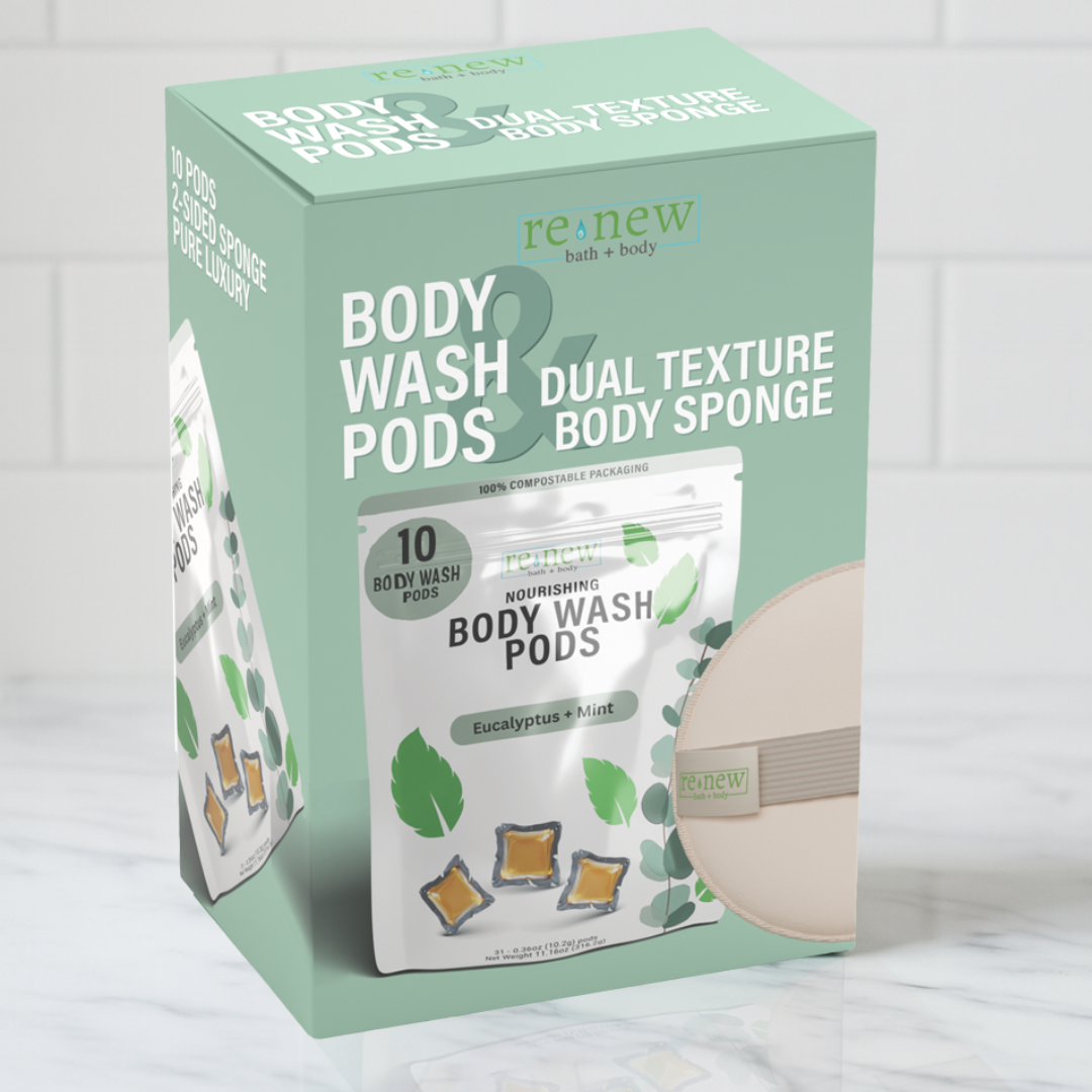 Body Wash Pod + Dual-Sided Sponge Starter Kit