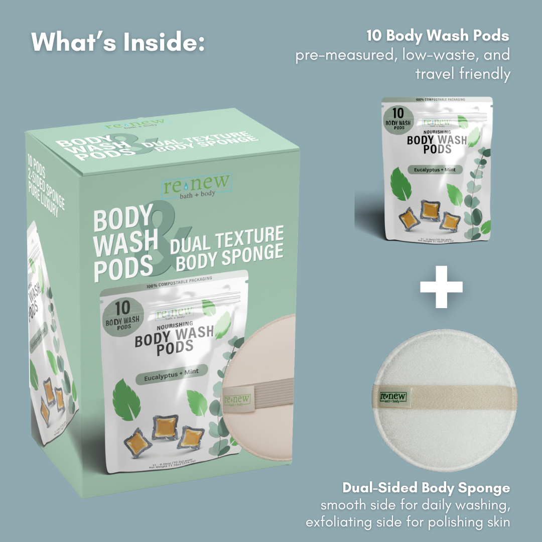 Body Wash Pod + Dual-Sided Sponge Starter Kit